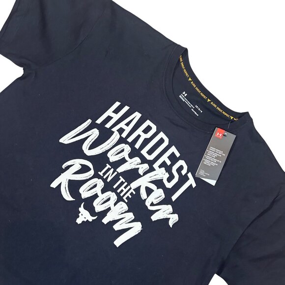 Project Rock Womens Black Top LG Loose Fit Blood Sweat Respect Under Armour 1874 - Picture 4 of 6